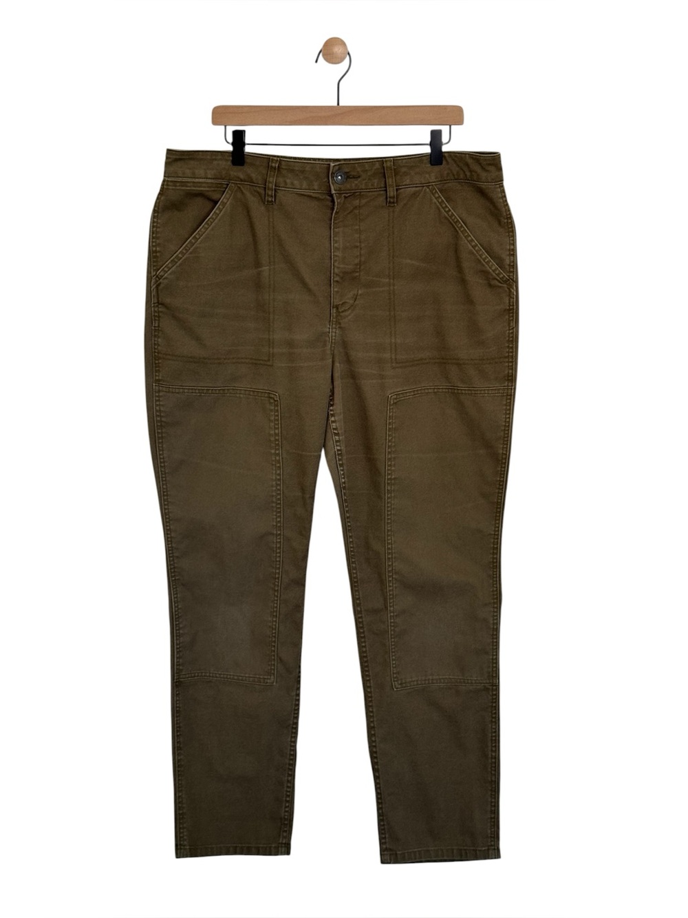 Rei Co-op Trailsmith Pants Womens 16 Green Hiking Outdoor Rugged Double Knee